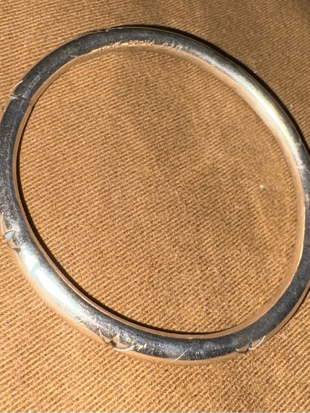 Classic Silver 925 Women’s Bangle Bracelet has markings